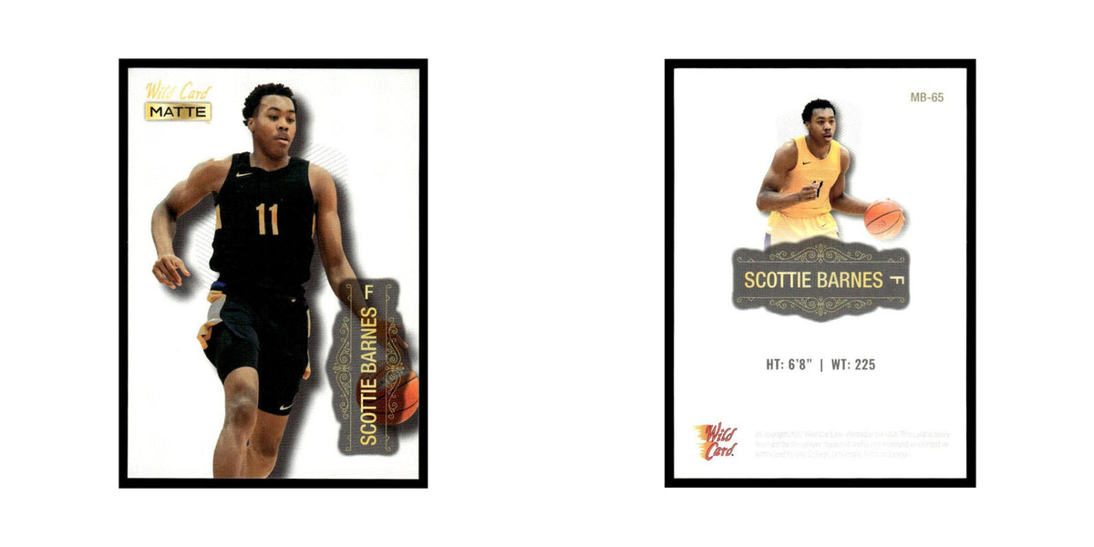 Scottie Barnes 2022 Wild Card Matte #MB-65 Toronto Raptors Basketball Card NM