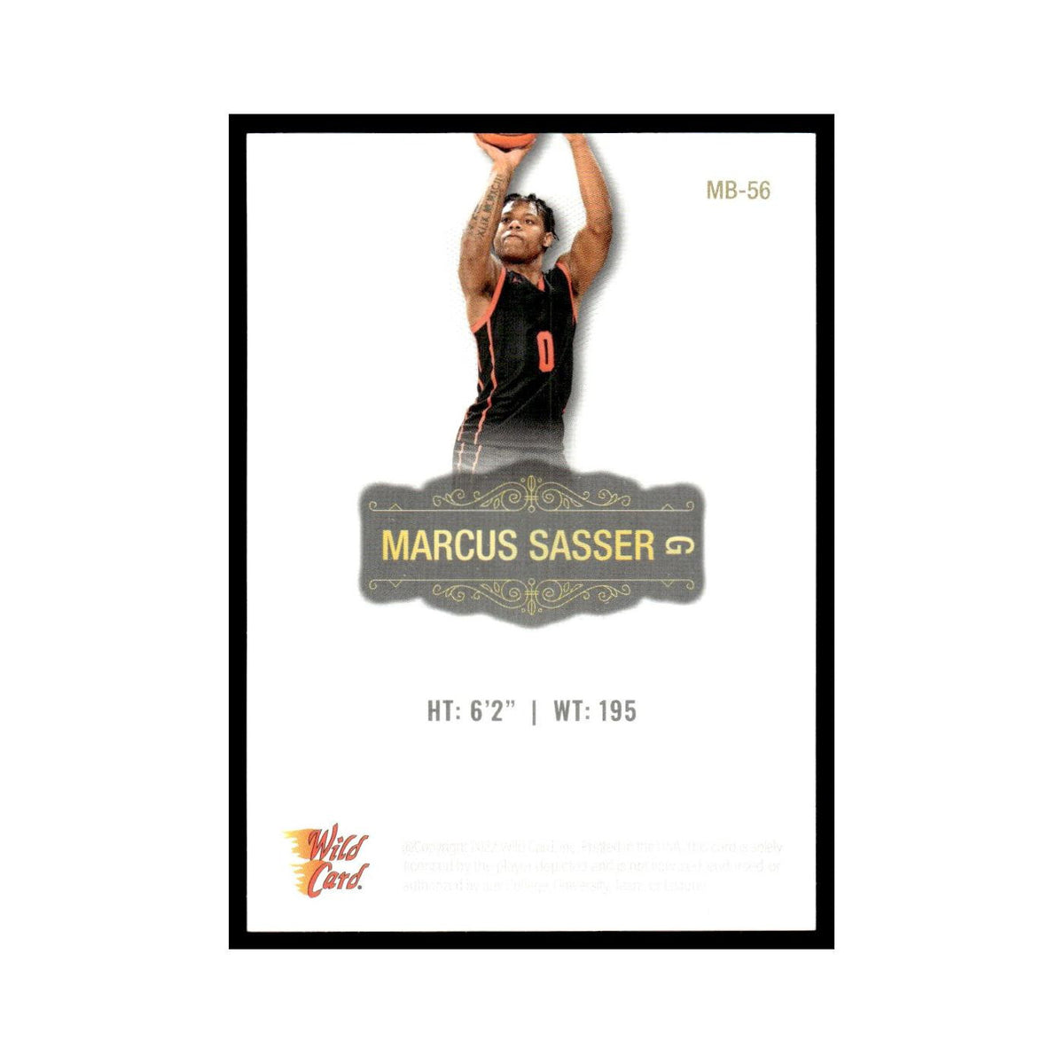 Marcus Sasser 2022 Wild Card Matte #MB-56 Basketball Card NM