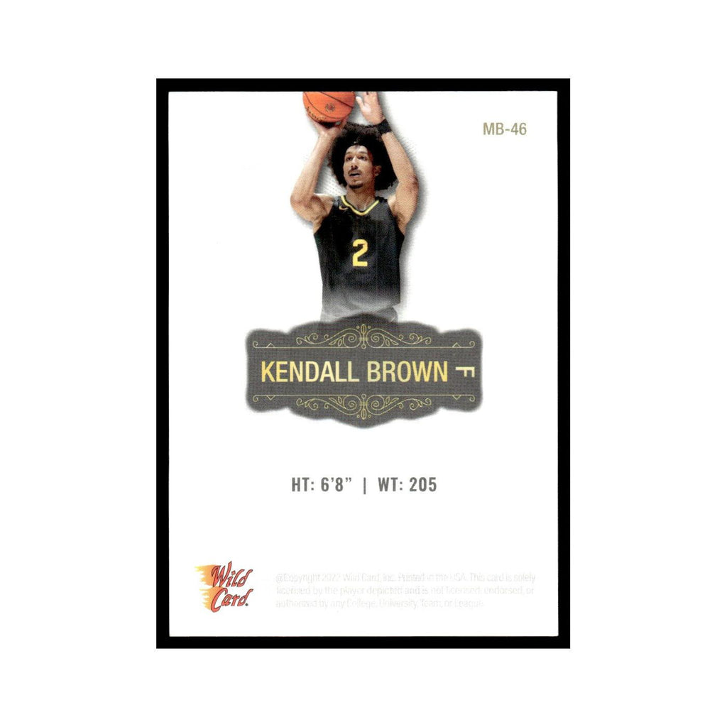 Kendall Brown 2022 Wild Card Matte #MB-46 Baylor Bears Basketball Card NM