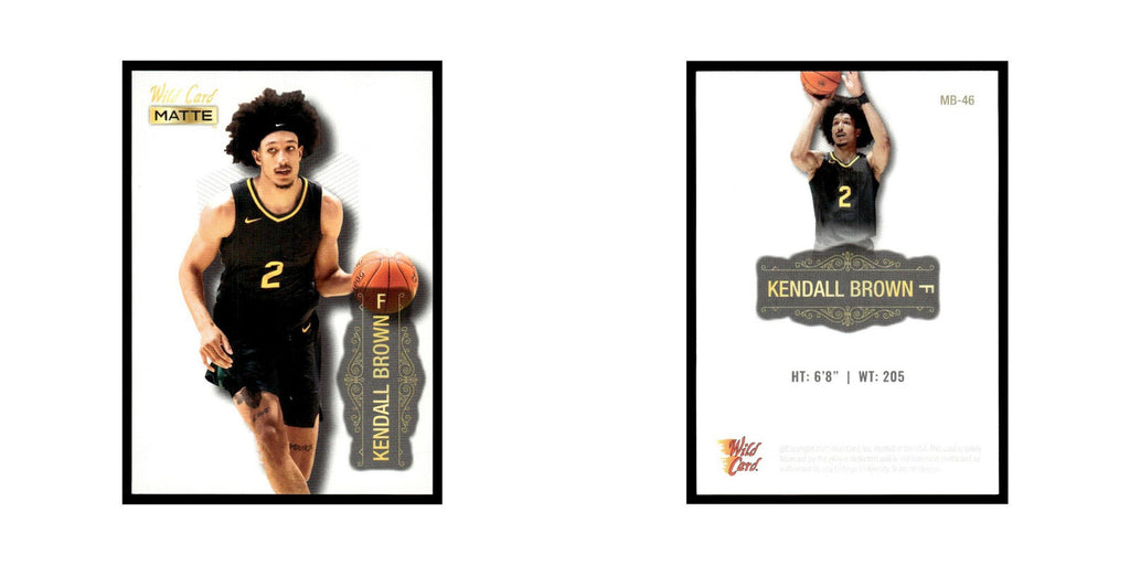 Kendall Brown 2022 Wild Card Matte #MB-46 Baylor Bears Basketball Card NM