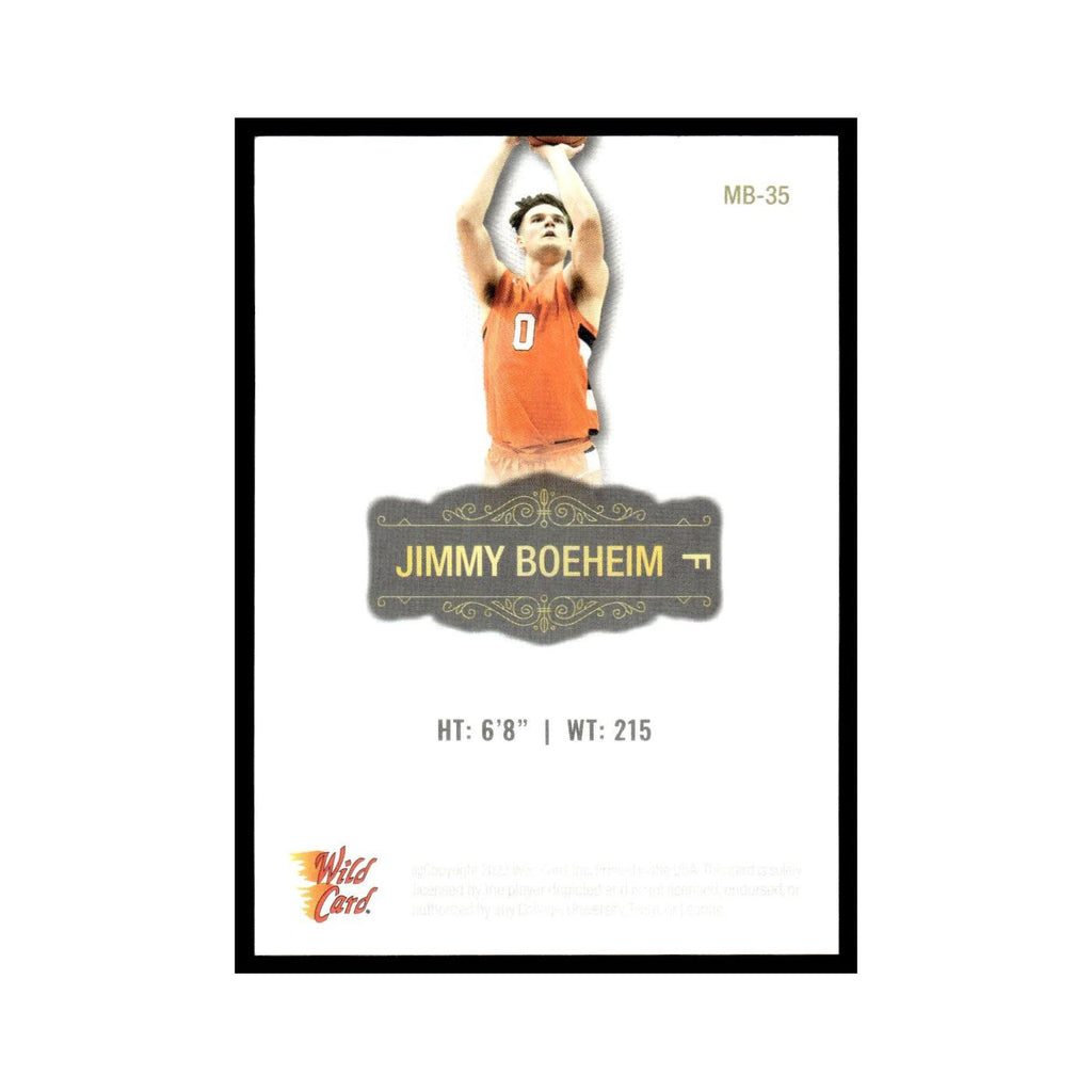 Jimmy Boeheim 2022 Wild Card Matte #MB-35 Basketball Card NM