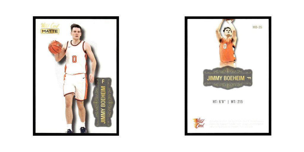 Jimmy Boeheim 2022 Wild Card Matte #MB-35 Basketball Card NM