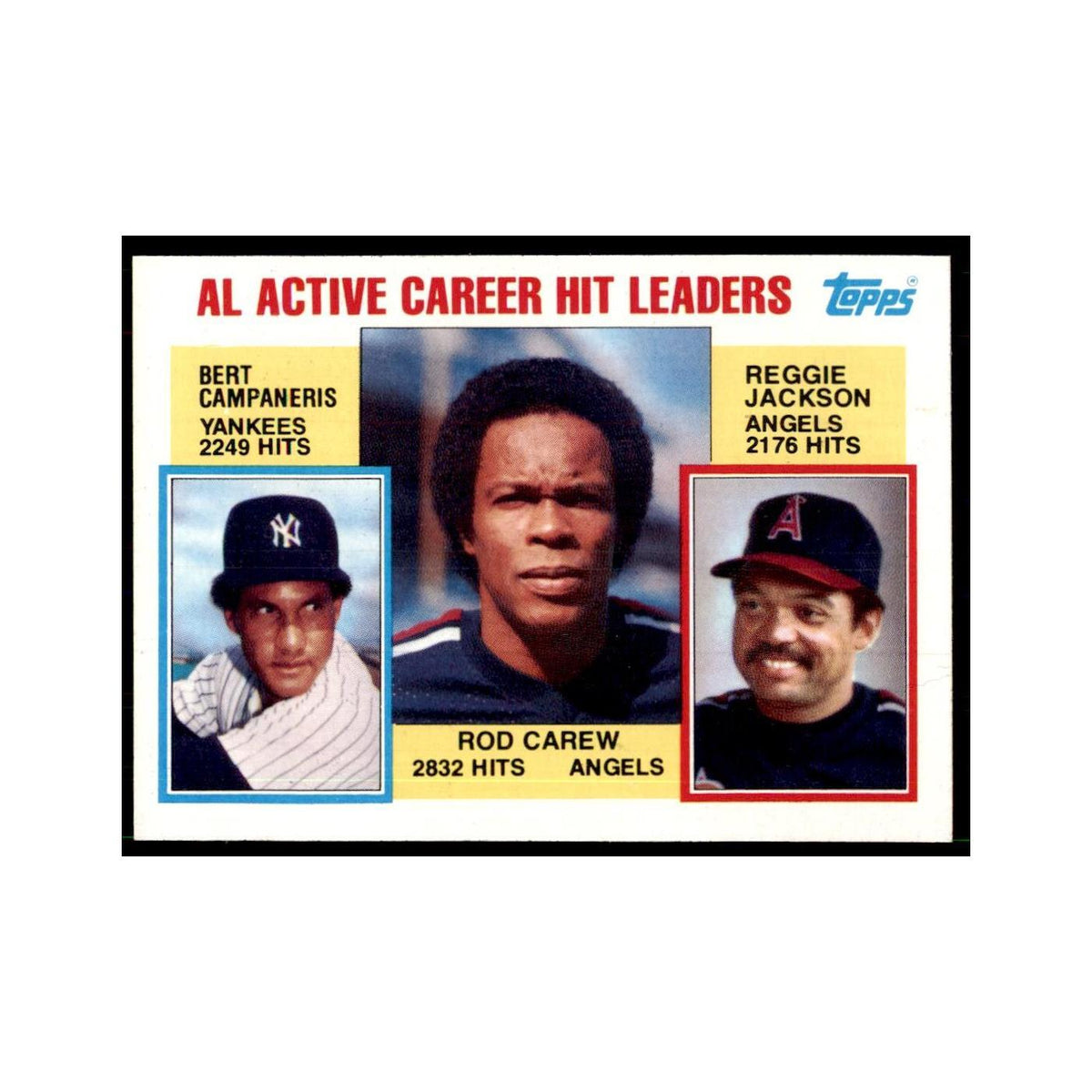 1984 Topps Campaneris/Carew/Jackson Baseball Cards #711