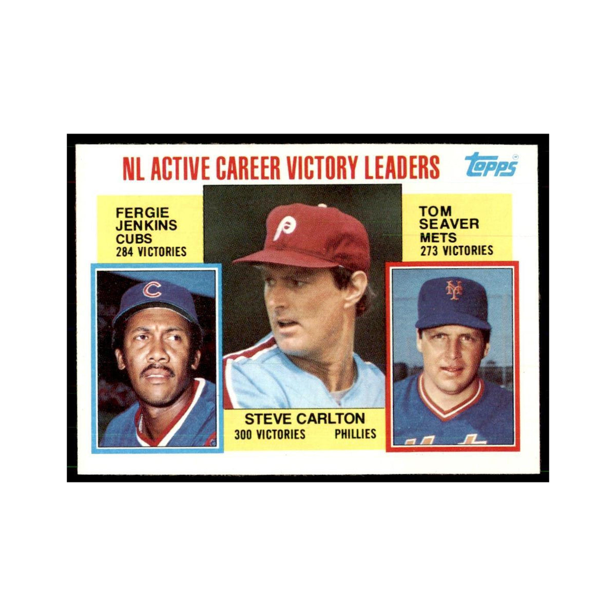 1984 Topps Jenkins/Carlton/Seaver Baseball Cards #706