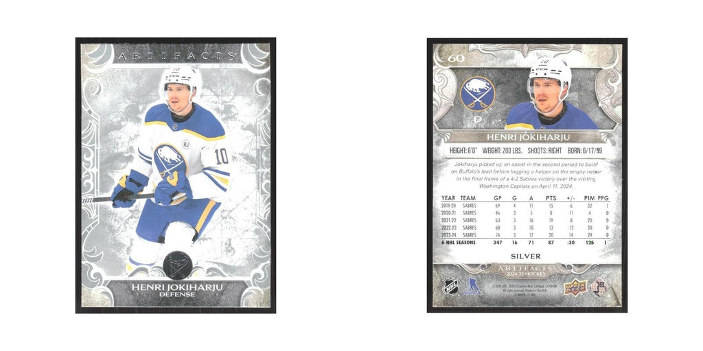 2024 Upper Deck Artifacts Henri Jokiharju Buffalo Sabres #60