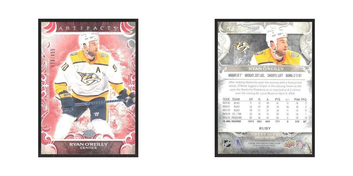 2024 Upper Deck Artifacts Ryan O'Reilly 178/499 Nashville Predators #52