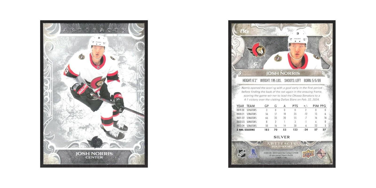 2024 Upper Deck Artifacts Josh Norris Ottawa Senators #86