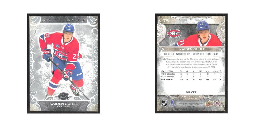 2024 Upper Deck Artifacts Kaiden Guhle Montreal Canadiens #75