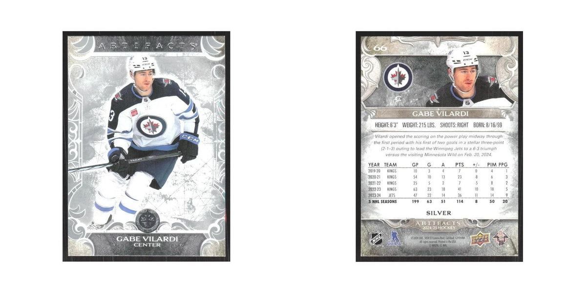 2024 Upper Deck Artifacts Gabe Vilardi Winnipeg Jets #66