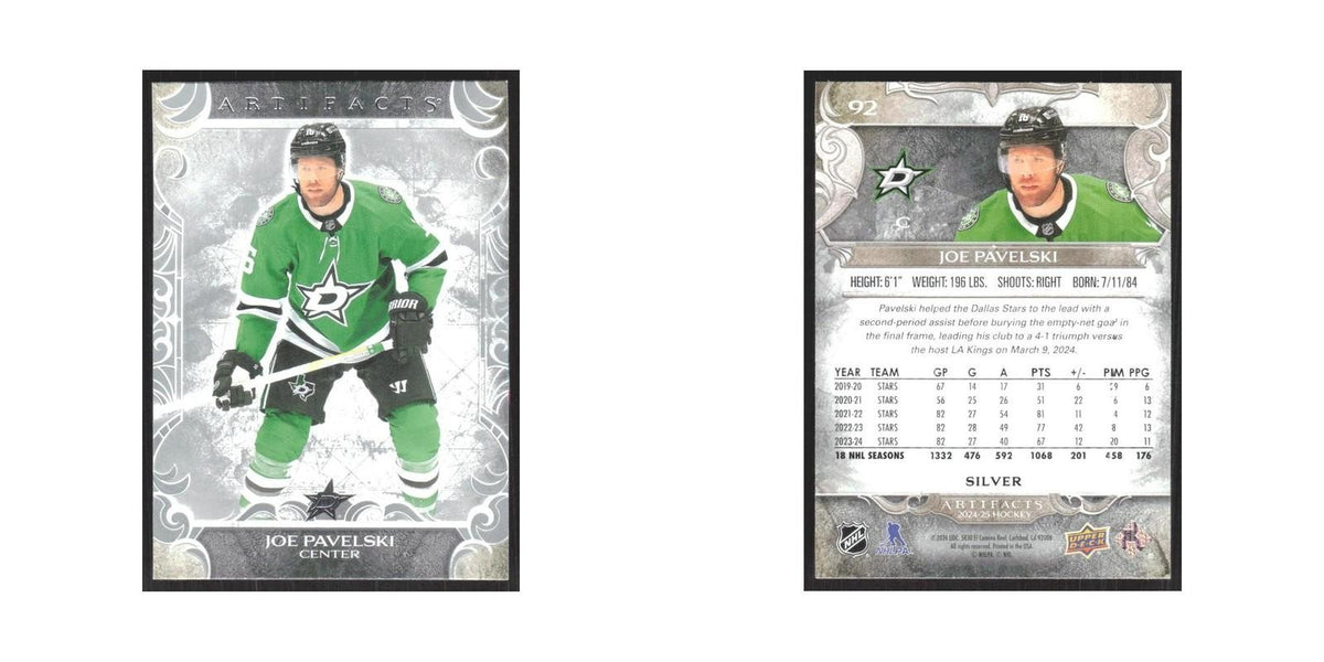 2024 Upper Deck Artifacts Joe Pavelski Dallas Stars #92