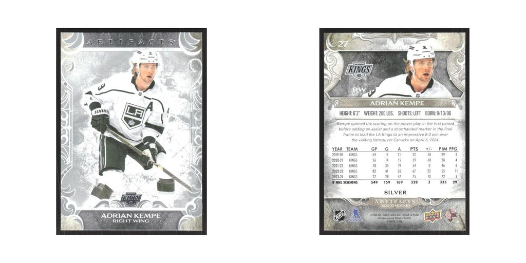 2024 Upper Deck Artifacts Adrian Kempe Los Angeles Kings #27