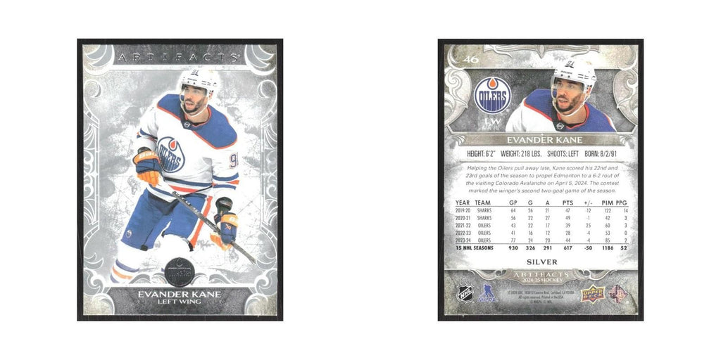 2024 Upper Deck Artifacts Evander Kane Edmonton Oilers #46