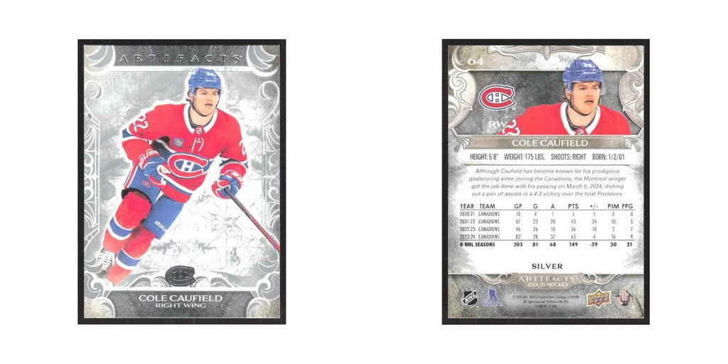 2024 Upper Deck Artifacts Cole Caufield Montreal Canadiens #64