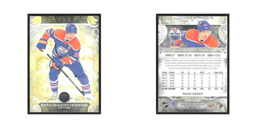 2024 Upper Deck Artifacts Ryan Nugent-Hopkins Edmonton Oilers #98