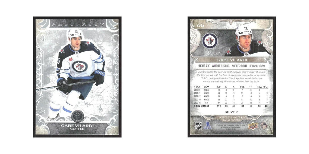 2024 Upper Deck Artifacts Gabe Vilardi Winnipeg Jets #66
