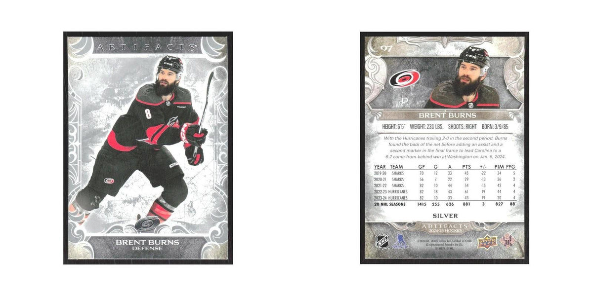 2024 Upper Deck Artifacts Brent Burns Carolina Hurricanes #97