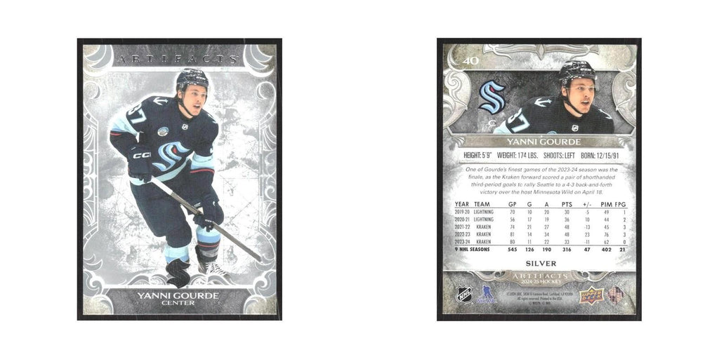 2024 Upper Deck Artifacts Yanni Gourde Seattle Kraken #40