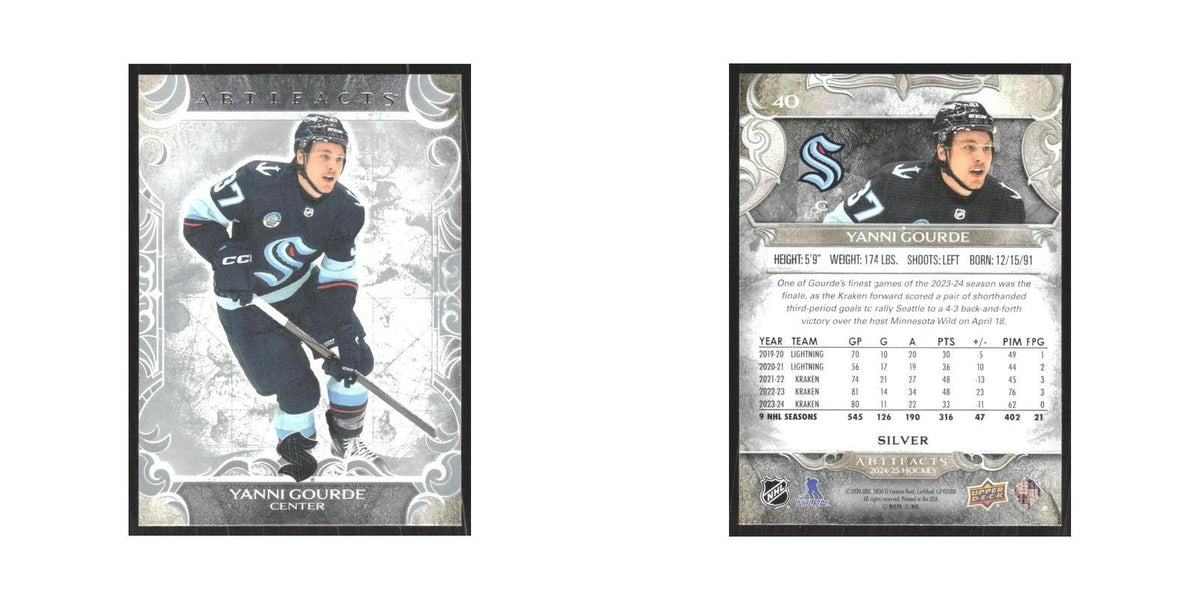2024 Upper Deck Artifacts Yanni Gourde Seattle Kraken #40