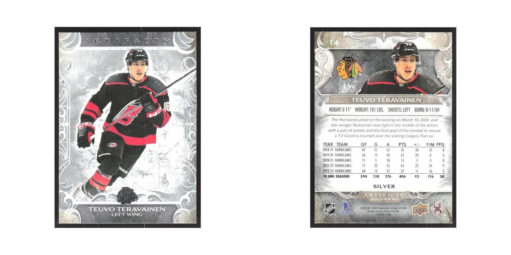 2024 Upper Deck Artifacts Teuvo Teravainen Chicago Blackhawks #14