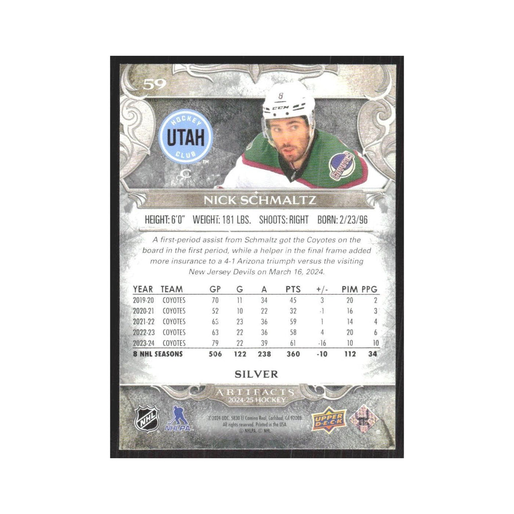 2024 Upper Deck Artifacts Nick Schmaltz Arizona Coyotes #59