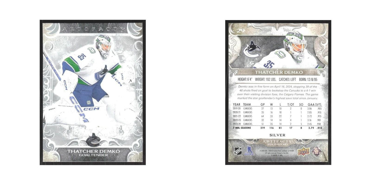 2024 Upper Deck Artifacts Thatcher Demko Vancouver Canucks #29