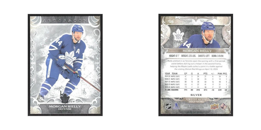 2024 Upper Deck Artifacts Morgan Rielly Toronto Maple Leafs #58