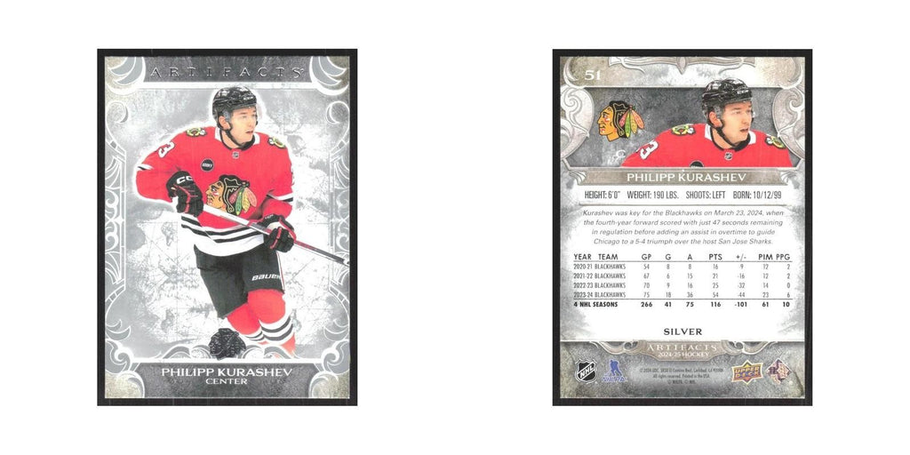2024 Upper Deck Artifacts Philipp Kurashev Chicago Blackhawks #51