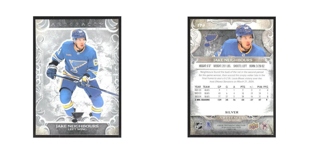 2024 Upper Deck Artifacts Jake Neighbours St. Louis Blues #89