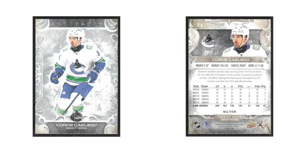 2024 Upper Deck Artifacts Conor Garland Vancouver Canucks #33
