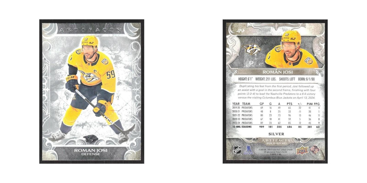 2024 Upper Deck Artifacts Roman Josi Nashville Predators #49