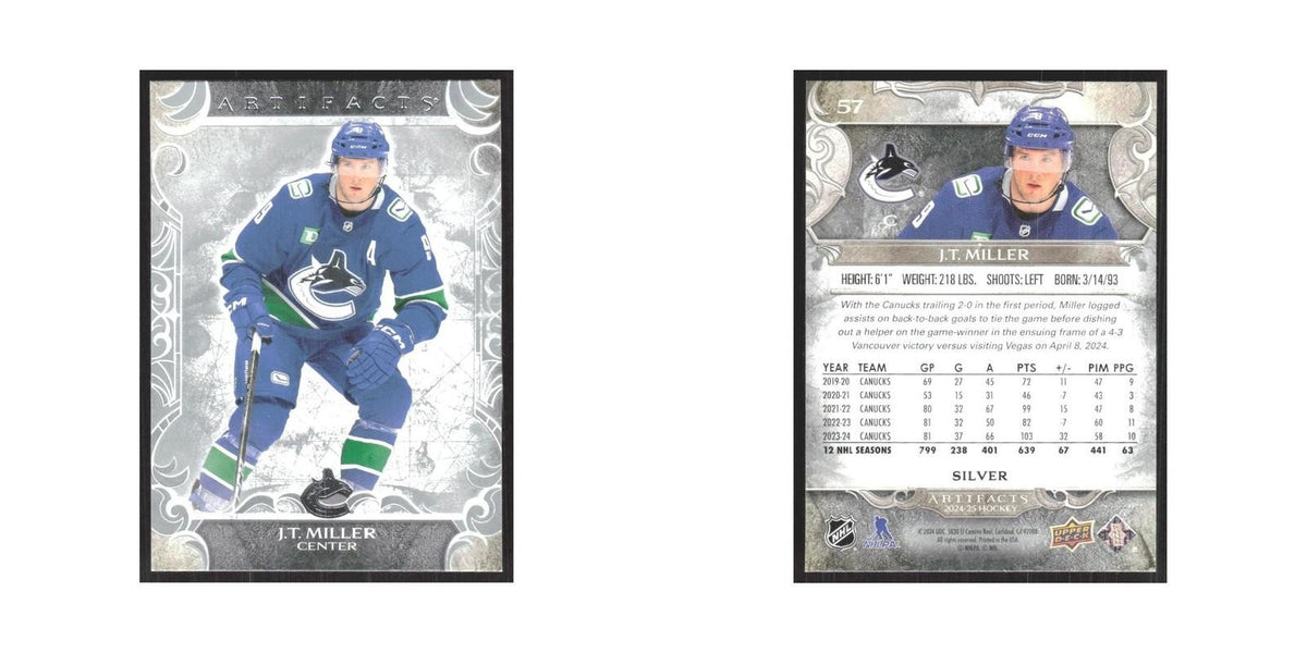 2024 Upper Deck Artifacts J.T. Miller Vancouver Canucks #57