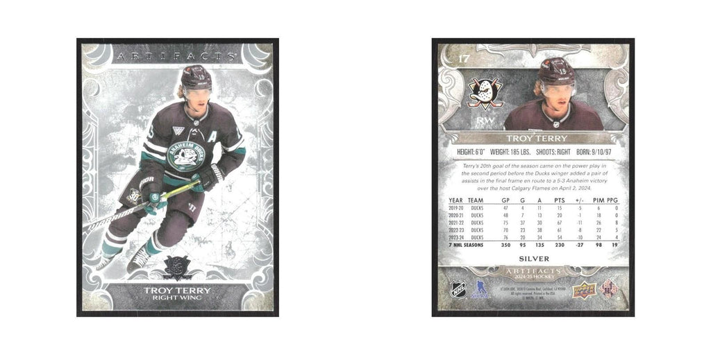 2024 Upper Deck Artifacts Troy Terry Anaheim Ducks #17