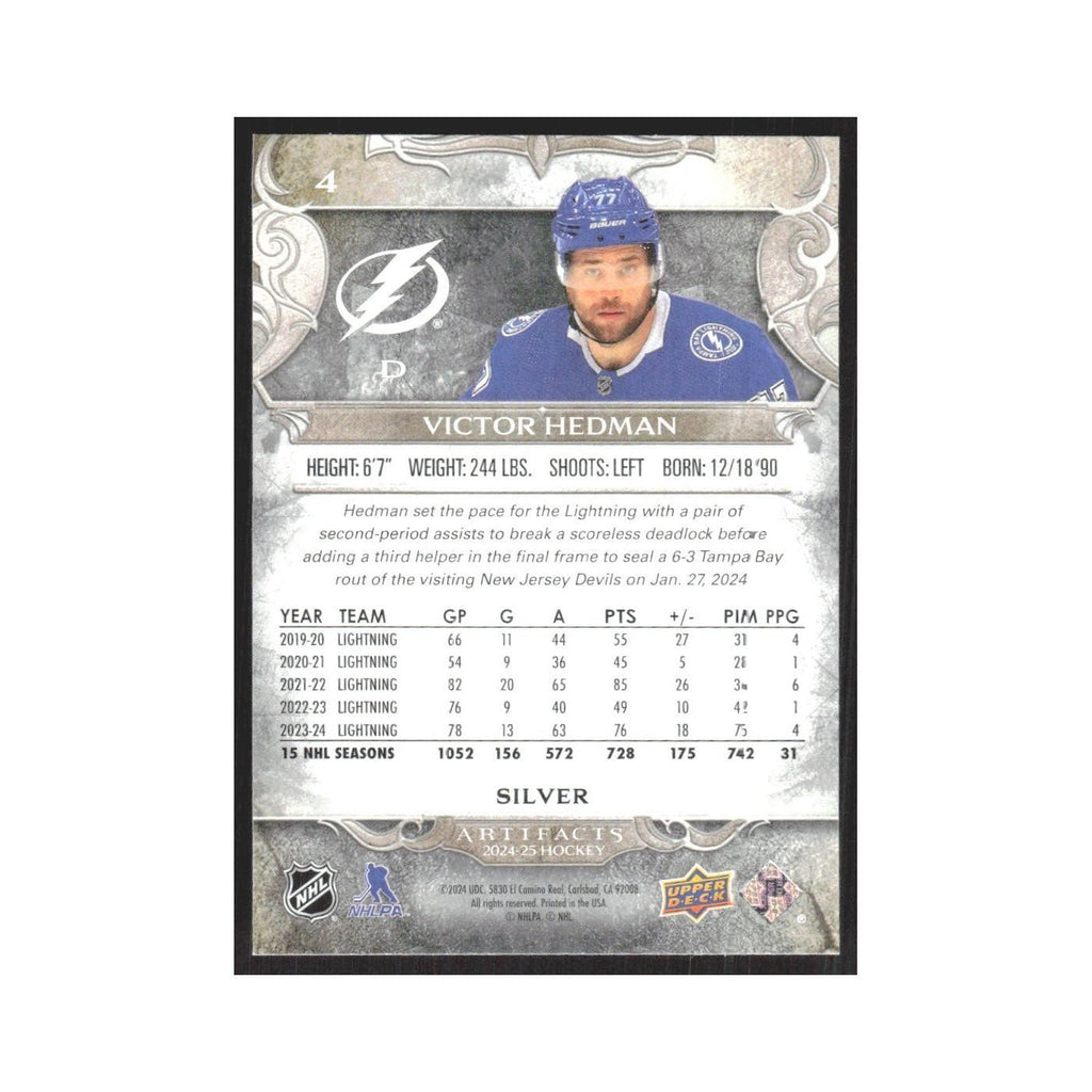2024 Upper Deck Artifacts Victor Hedman Tampa Bay Lightning #77