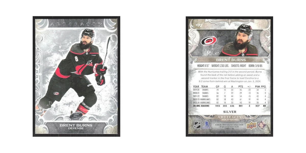 2024 Upper Deck Artifacts Brent Burns Carolina Hurricanes #97