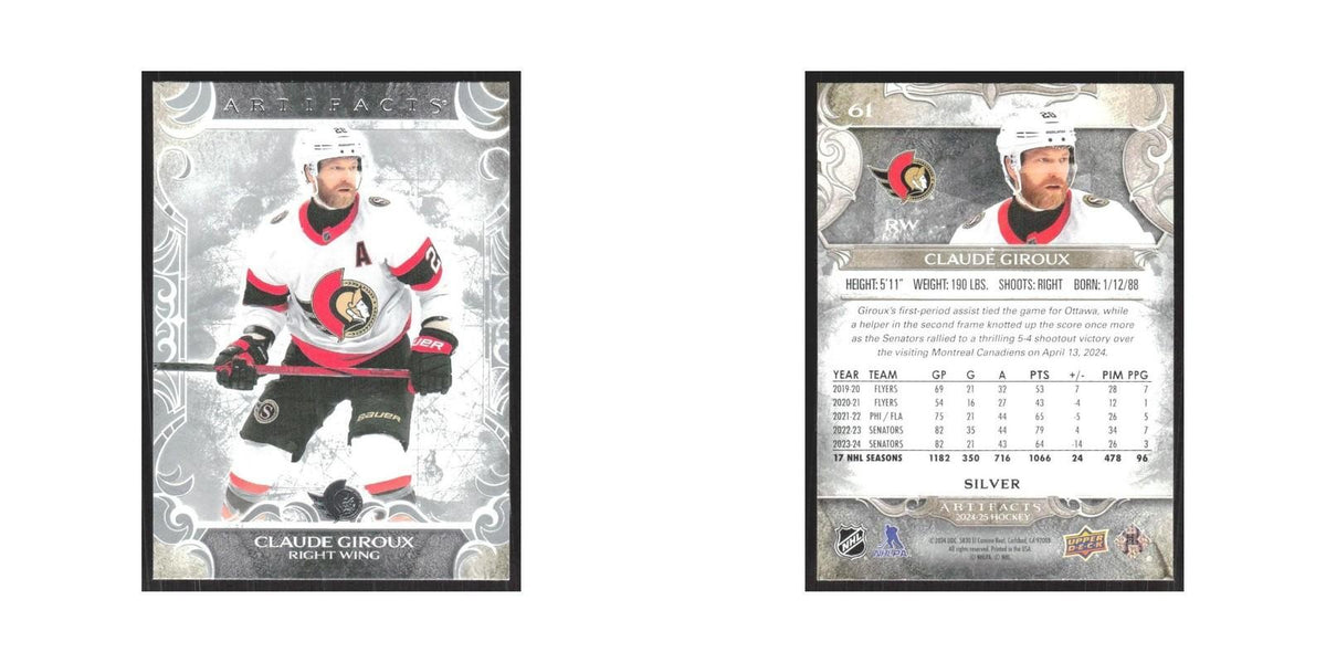 2024 Upper Deck Artifacts Claude Giroux Ottawa Senators #61