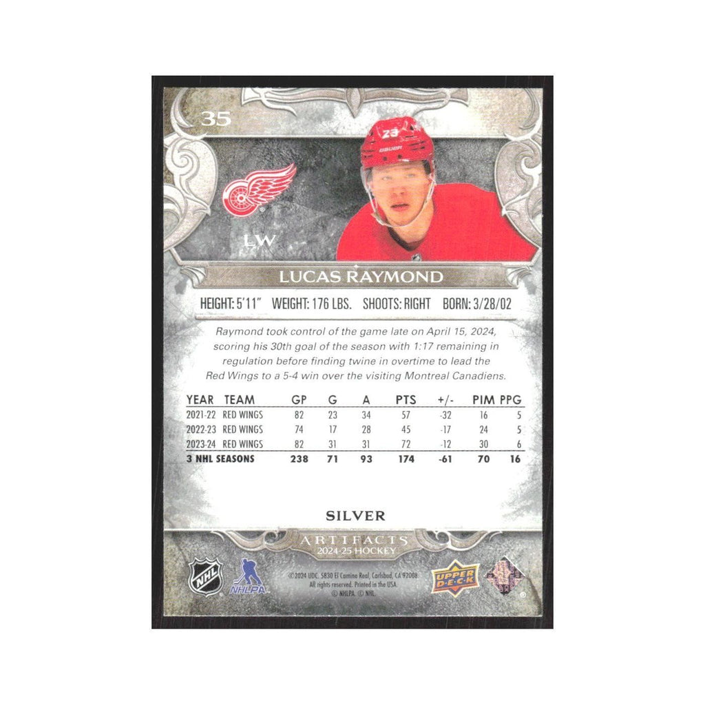 2024 Upper Deck Artifacts Lucas Raymond Detroit Red Wings #35