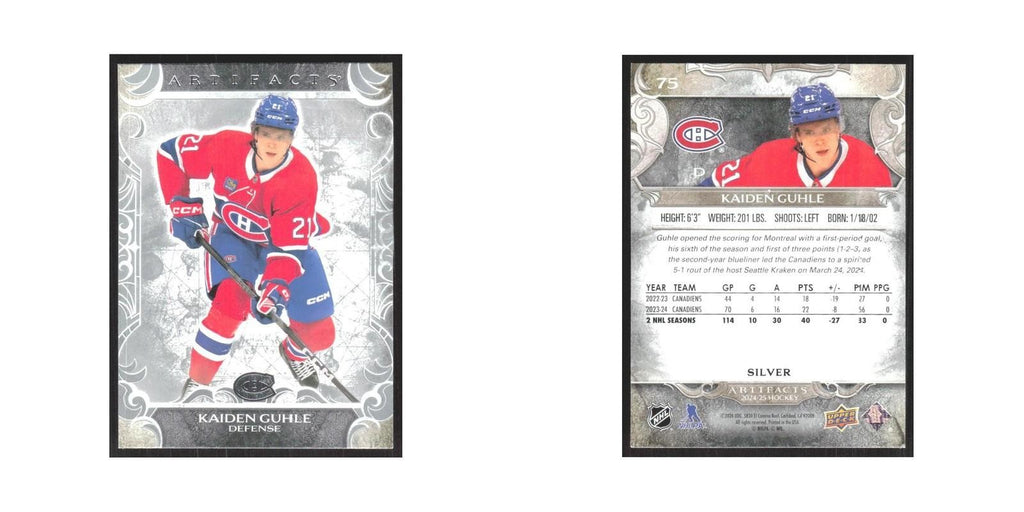 2024 Upper Deck Artifacts Kaiden Guhle Montreal Canadiens #75