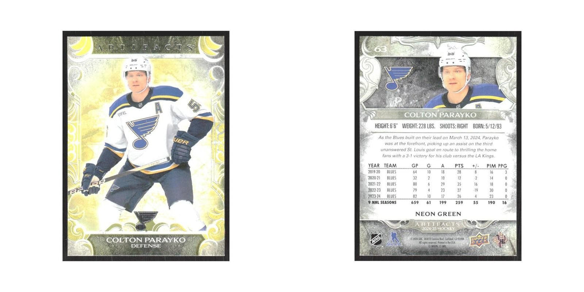 2024 Upper Deck Artifacts Colton Parayko St. Louis Blues #63