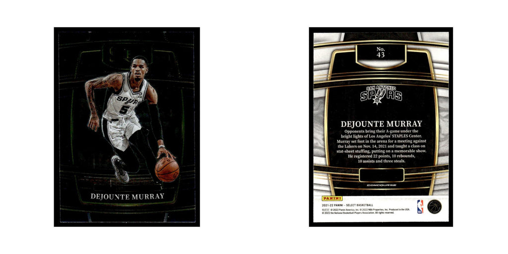 Dejounte Murray 2021 Panini Select #43 San Antonio Spurs Basketball Card NM