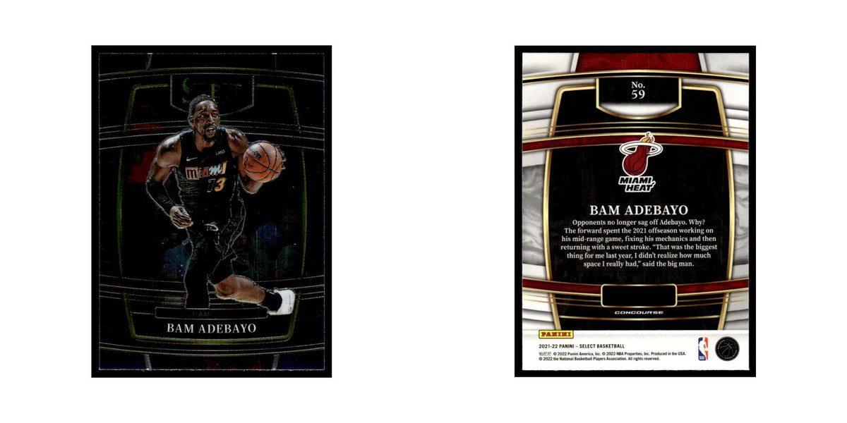 Bam Adebayo 2021 Panini Select #59 Miami Heat Basketball Card NM