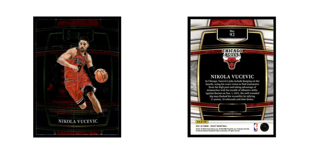 Nikola Vucevic 2021 Panini Select #92 Chicago Bulls Basketball Card NM