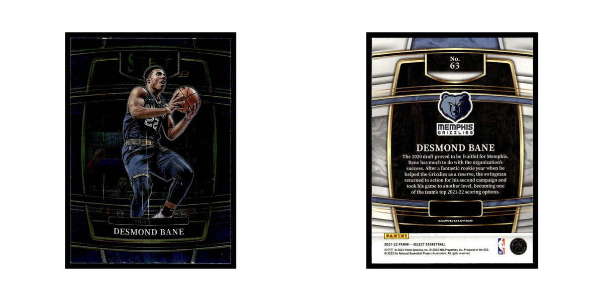 Desmond Bane 2021 Panini Select #63 Memphis Grizzlies Basketball Card NM