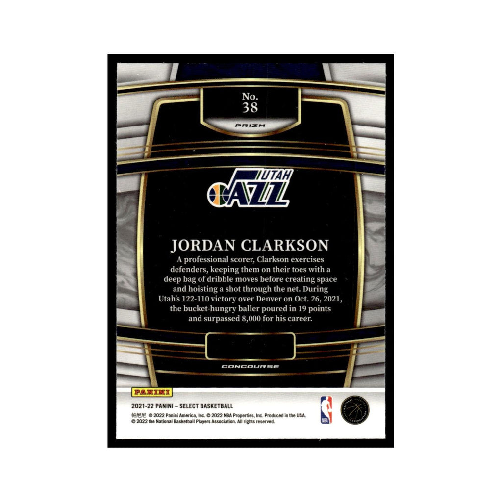 Jordan Clarkson 2021 Panini Select #38 Utah Jazz Basketball Card NM