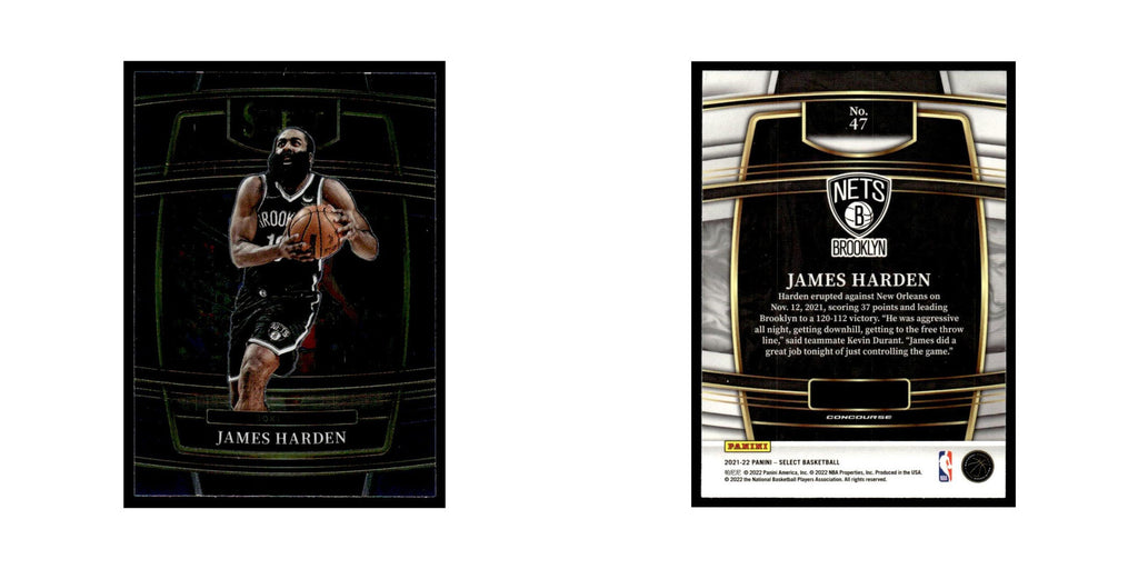 James Harden 2021 Panini Select #47 Brooklyn Nets Basketball Card NM