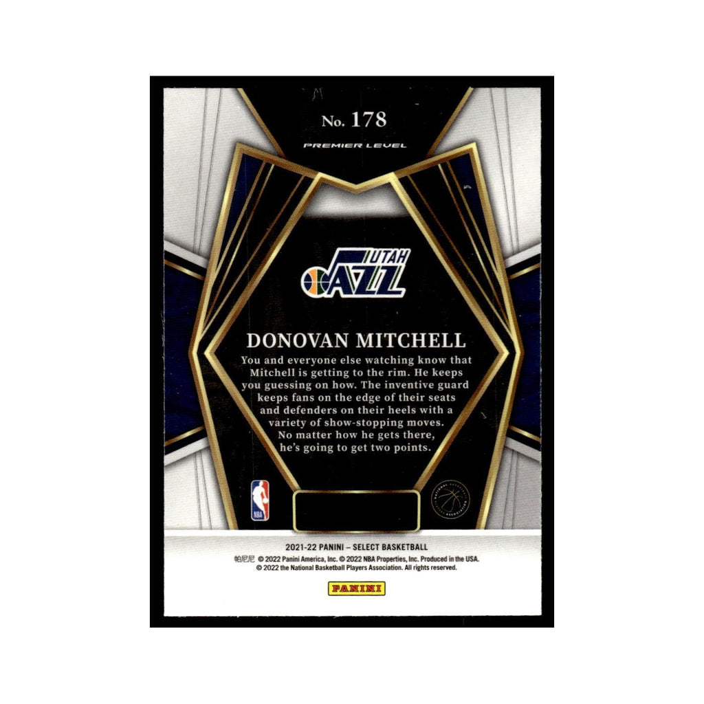 Donovan Mitchell 2021 Panini Select #178 Utah Jazz Basketball Card NM