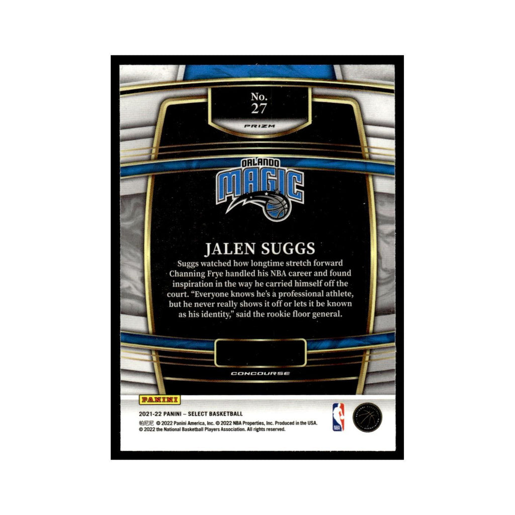 Jalen Suggs Rookie 2021 Panini Select #27 Orlando Magic Basketball Card NM