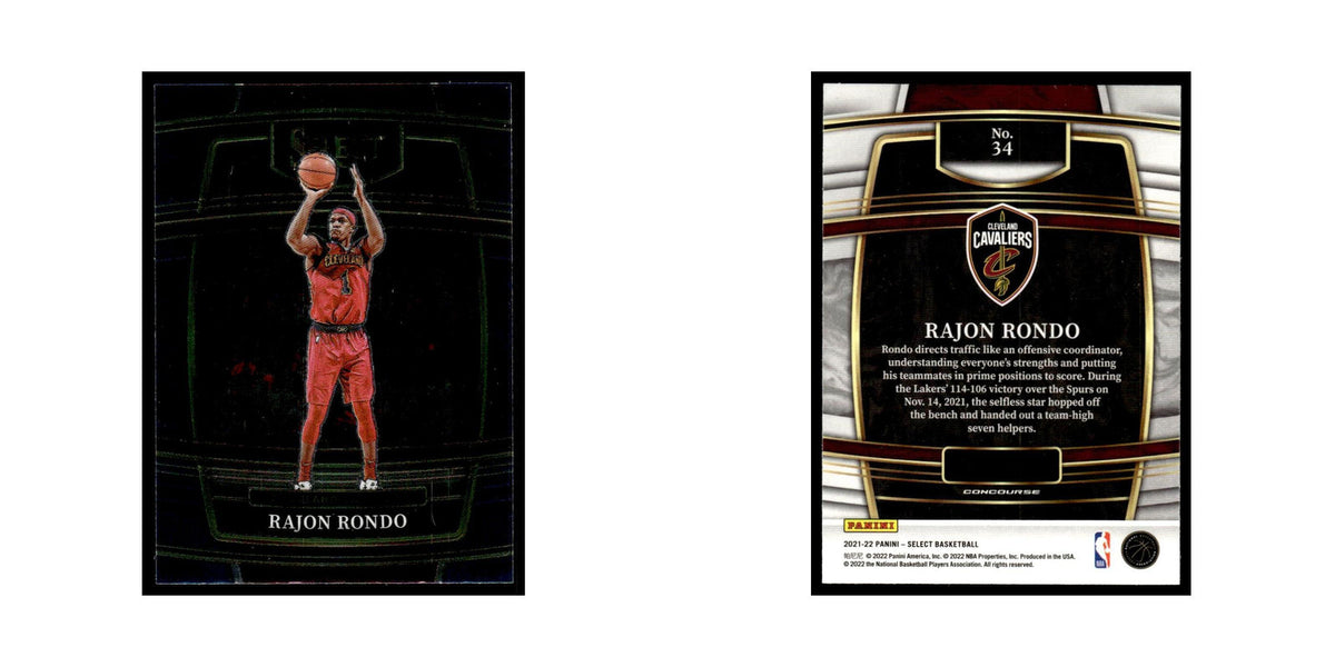 Rajon Rondo 2021 Panini Select #34 Cleveland Cavaliers Basketball Card NM