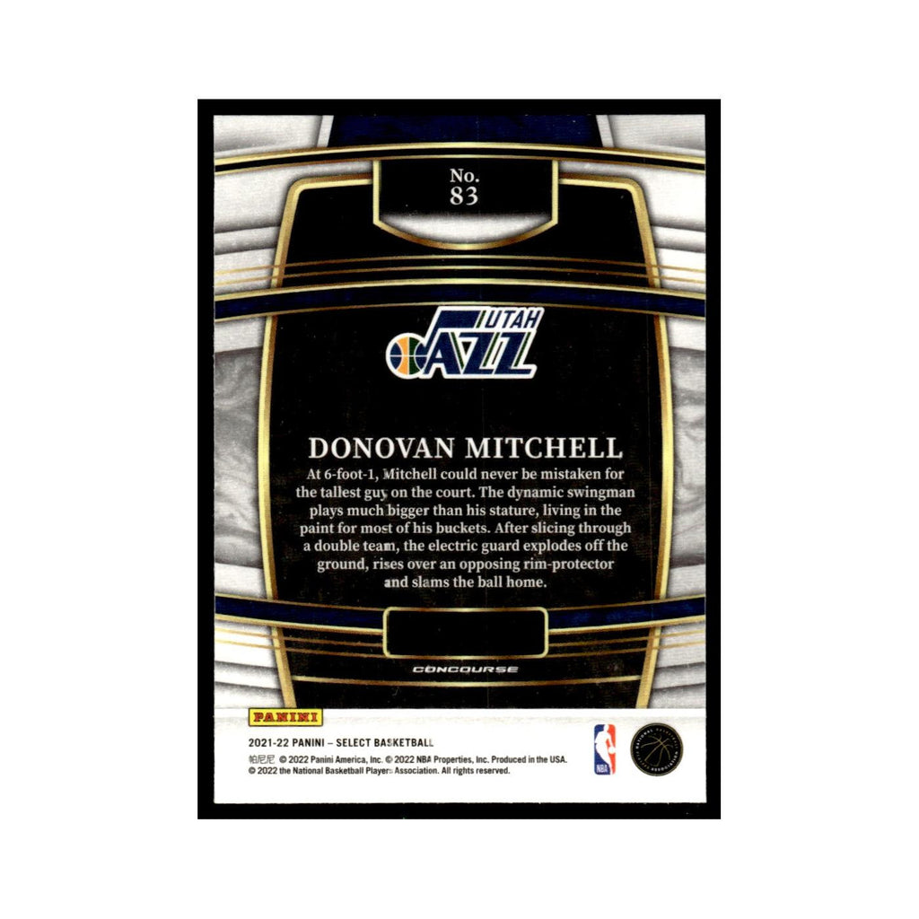 Donovan Mitchell 2021 Panini Select #83 Utah Jazz Basketball Card NM