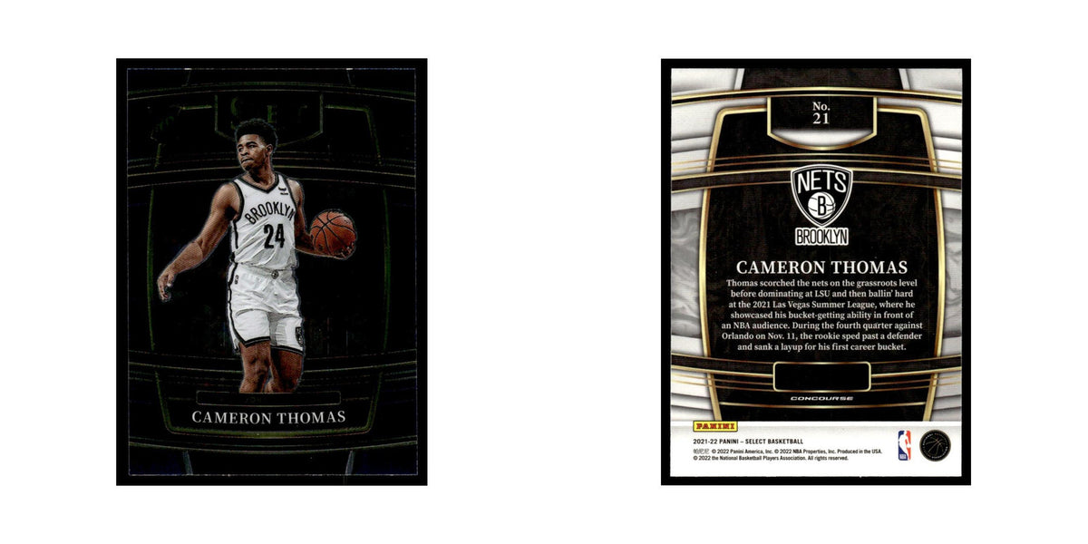Cameron Thomas 2021 Panini Select #21 Brooklyn Nets Basketball Card NM