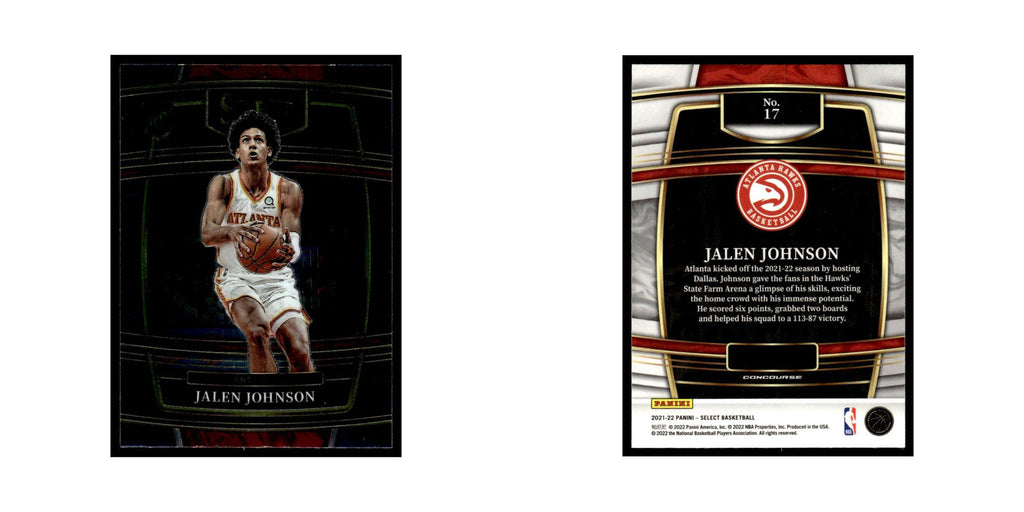 Jalen Johnson 2021 Panini Select #17 Atlanta Hawks Basketball Card NM